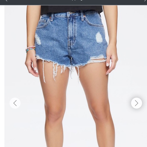 Retro high rise denim shorts - 31 - Picture 2 of 8